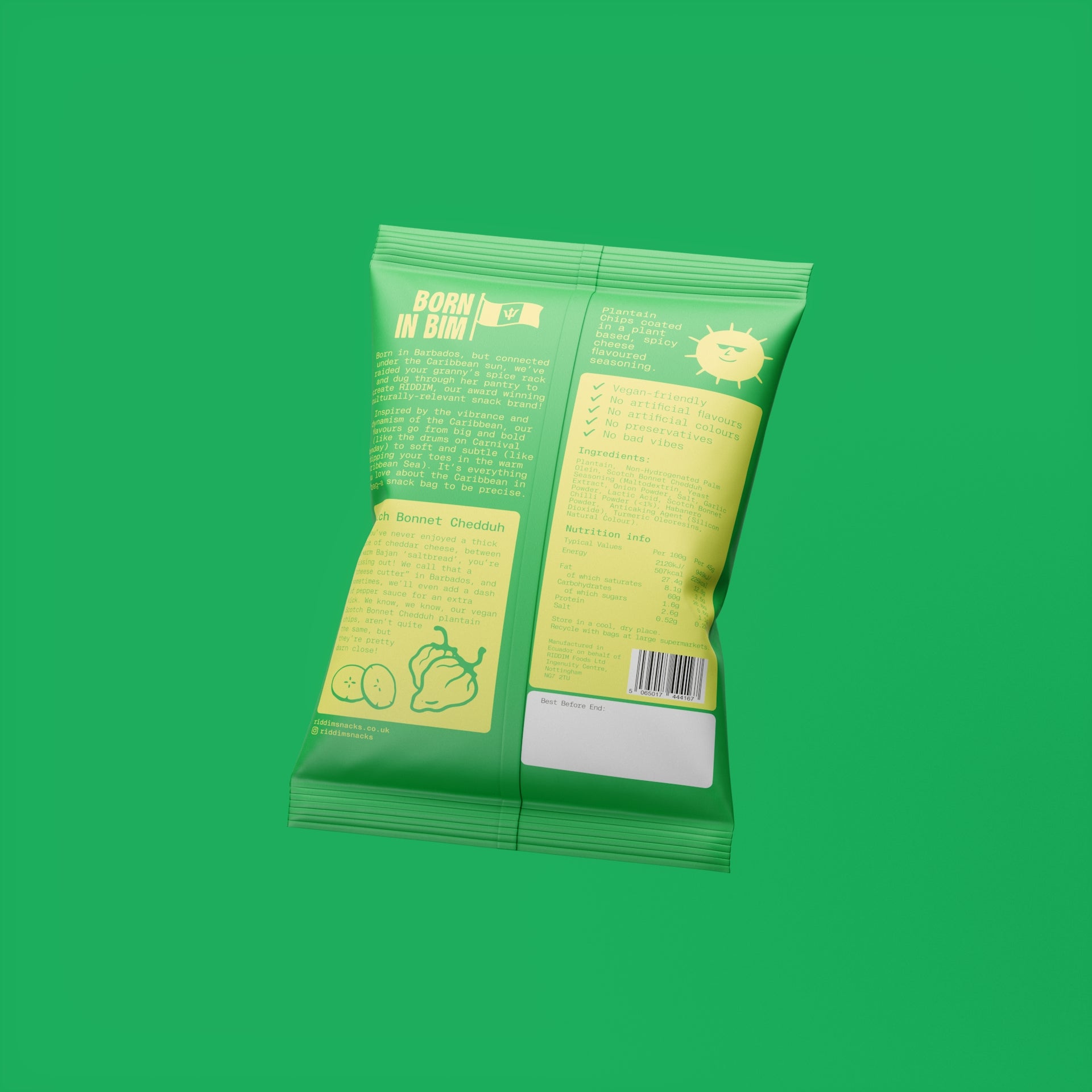 Scotch Bonnet and Chedduh Plantain Chips (8 Pack)